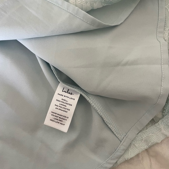 Lulu's Exquisite Moments light blue jacquard Sheath Mini Dress - Picture 14 of 14